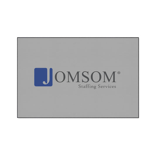 Heavy Duty Floor Mat Gray Background with Full Color Logo