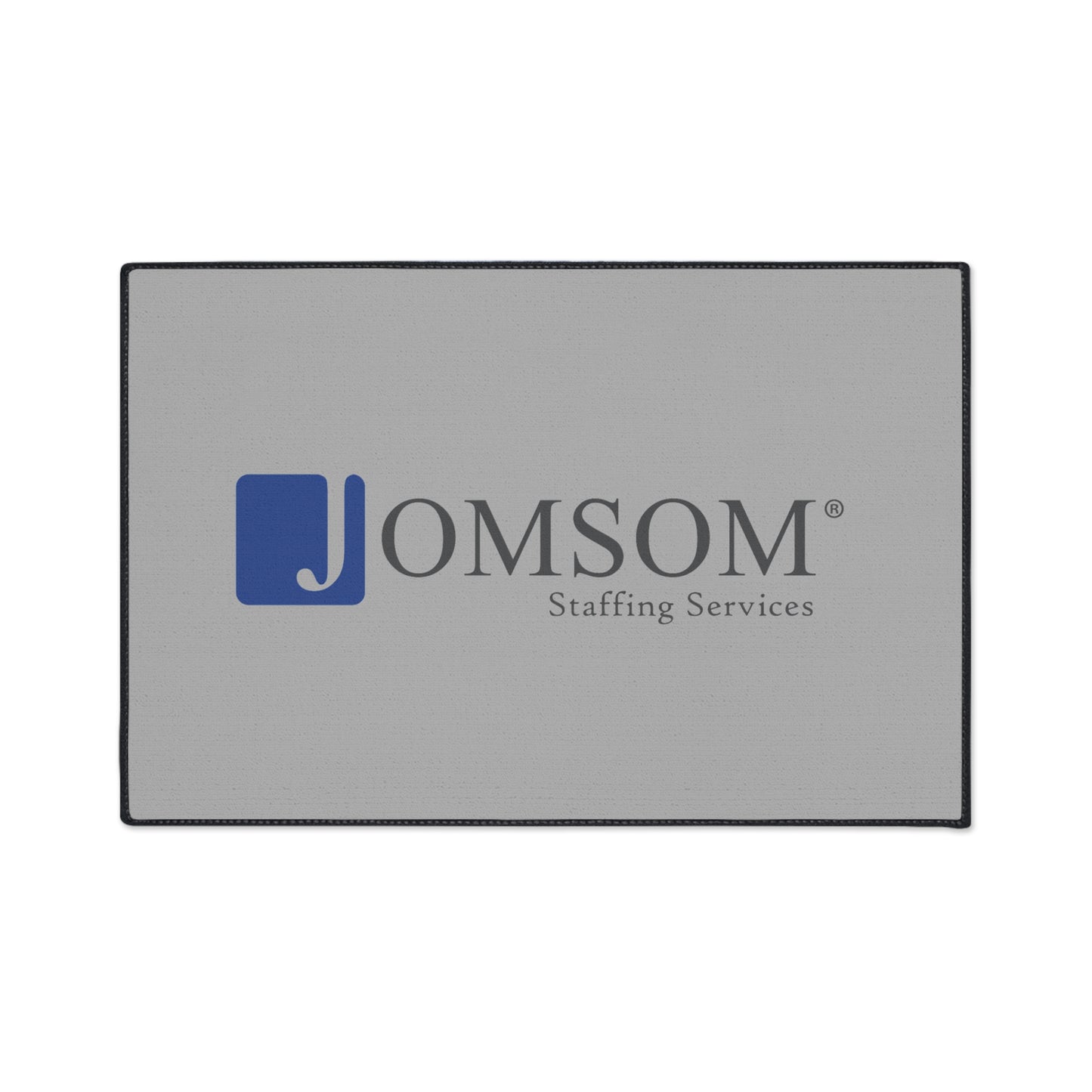 Heavy Duty Floor Mat Gray Background with Full Color Logo