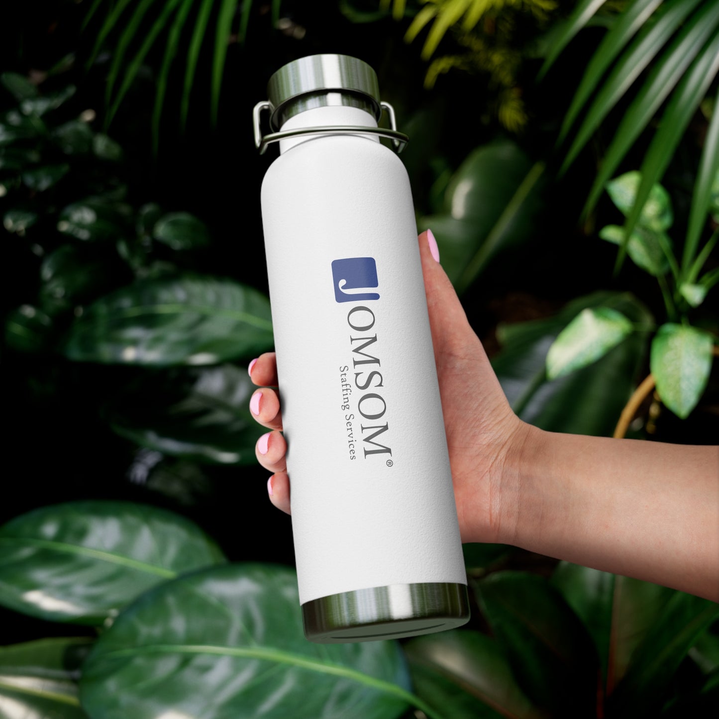 Custom Stainless Steel Insulated Bottle – Jomsom Staffing Logo