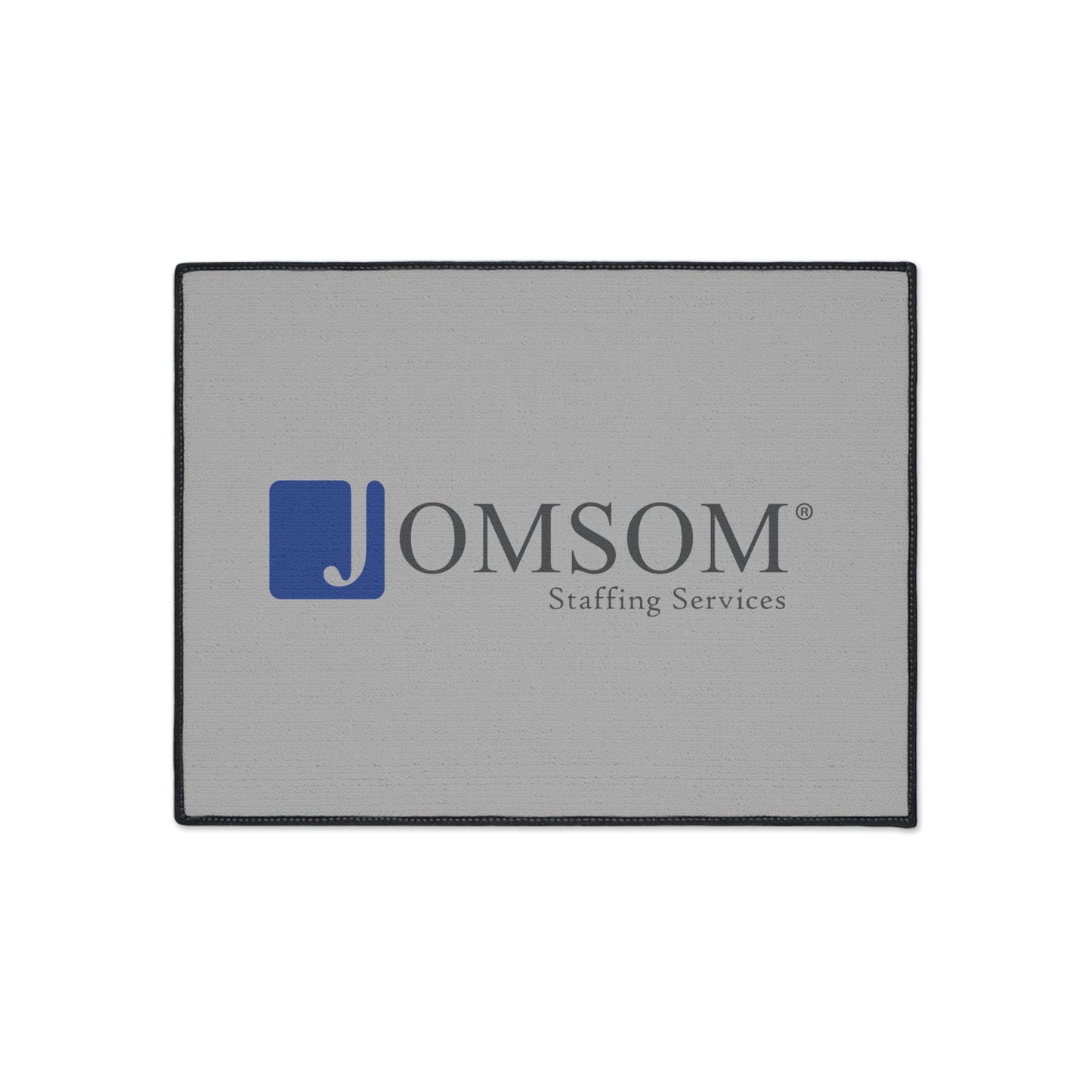 Heavy Duty Floor Mat Gray Background with Full Color Logo