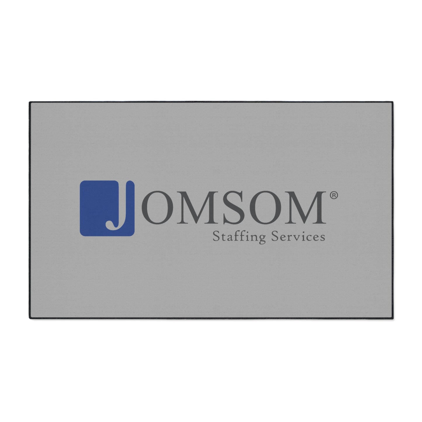 Heavy Duty Floor Mat Gray Background with Full Color Logo