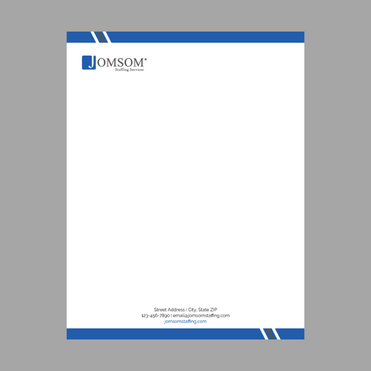 Custom Business Letterhead – Jomsom Staffing Branded