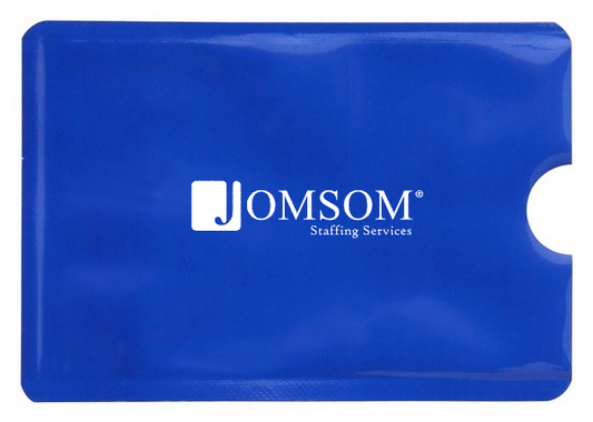 RFID Credit Card Protector Sleeve. Jomsom Branded